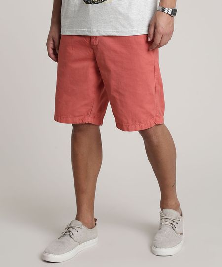 Bermuda-Masculina-Reta-com-Cordao-Coral-9752216-Coral_1