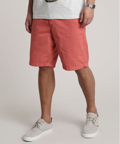 Bermuda-Masculina-Reta-com-Cordao-Coral-9752216-Coral_1