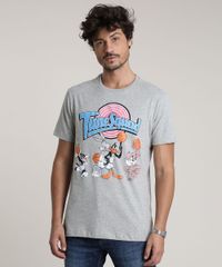Camiseta-Masculina-Looney-Tunes-Space-Jam-TuneSquad-Manga-Curta-Gola-Careca-Cinza-Mescla-9759647-Cinza_Mescla_1