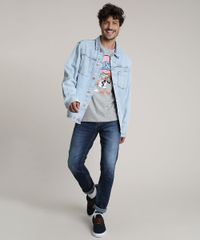Camiseta-Masculina-Looney-Tunes-Space-Jam-TuneSquad-Manga-Curta-Gola-Careca-Cinza-Mescla-9759647-Cinza_Mescla_3