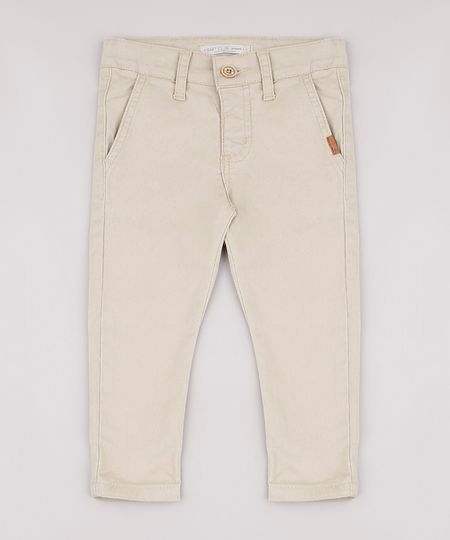 Calca-de-Sarja-Infantil-Skinny-com-Bolsos-Kaki-8379225-Kaki_1