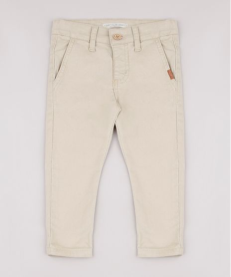 Calca-de-Sarja-Infantil-Skinny-com-Bolsos-Kaki-8379225-Kaki_1