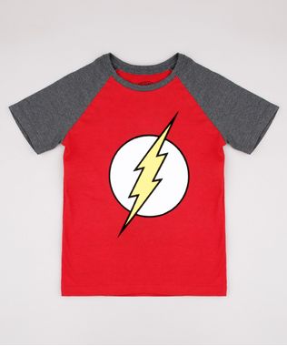 Camiseta-Infantil-Raglan-The-Flash-Manga-Curta-Vermelha-9730709-Vermelho_1