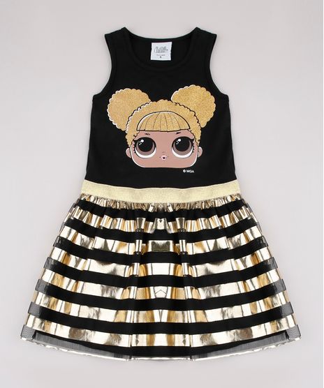 Vestido-Infantil-LOL-Surprise-com-Brilho-e-Tule-Sem-Manga-Preto-9675168-Preto_1