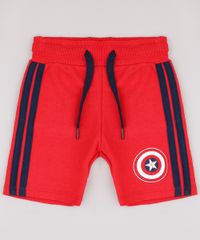 Bermuda-Infantil-Capitao-America-em-Moletom-com-Faixas-Laterais-Vermelha-9730346-Vermelho_1