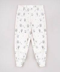 Calca-Infantil-Estampada-de-Floresta-com-Pezinho-Bege-Claro-9598150-Bege_Claro_1