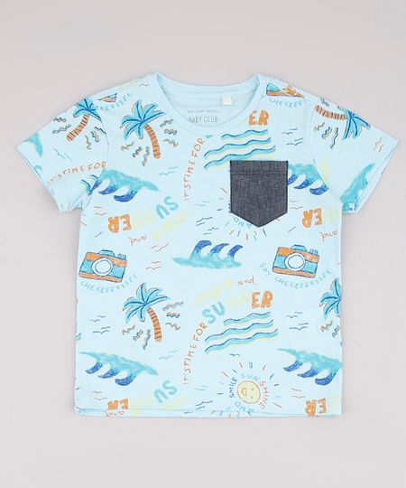 Camiseta-Infantil-Estampada-Tropical-com-Bolso-Manga-Curta-Azul-Claro-9733621-Azul_Claro_1