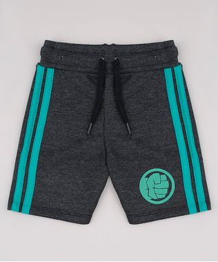 Bermuda-Infantil-Hulk-em-Moletom-com-Faixas-Laterais-Cinza-Mescla-Escuro-9733979-Cinza_Mescla_Escuro_1