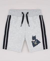 Bermuda-Infantil-Batman-em-Moletom-com-Faixas-Laterais-Cinza-Mescla-9730344-Cinza_Mescla_1