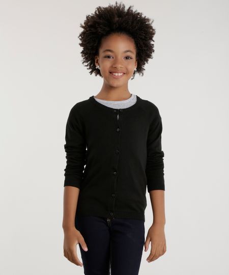 Cardigan-em-Trico-de-Algodao---Sustentavel-Preto-8456090-Preto_1