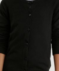 Cardigan-em-Trico-de-Algodao---Sustentavel-Preto-8456090-Preto_4