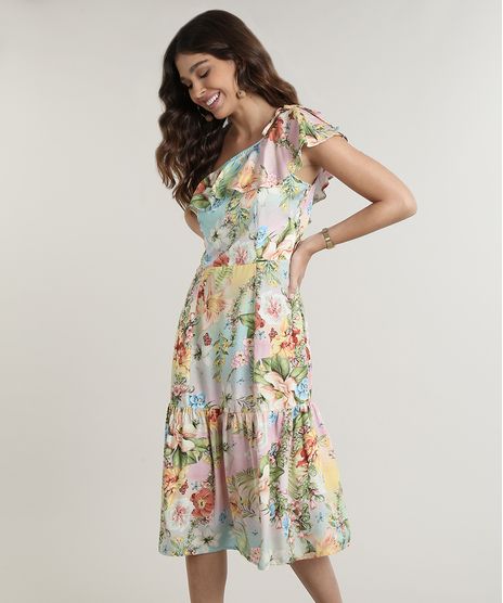 Vestido-Feminino-Midi-Um-Ombro-So-Estampado-Floral-com-Babado-Verde-Claro-9765006-Verde_Claro_1