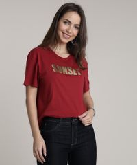 Blusa-Feminina--Sunset--com-Vazado-Manga-Curta-Decote-Redondo-Vermelha-9709859-Vermelho_1