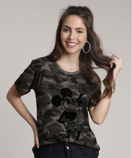 Blusa-Feminina-Mickey-Ampla-Estampada-Camuflada-Manga-Curta-Decote-Redondo-Verde-Militar-9767237-Verde_Militar_1