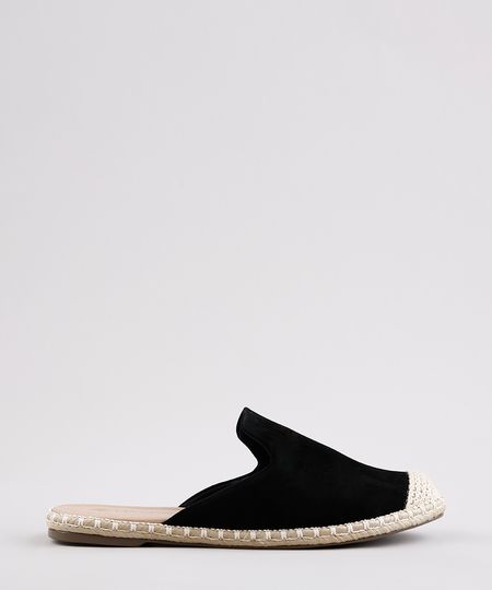 Mule-Feminino-Via-Uno-Bico-Redondo-com-Corda-Preto-9684969-Preto_1