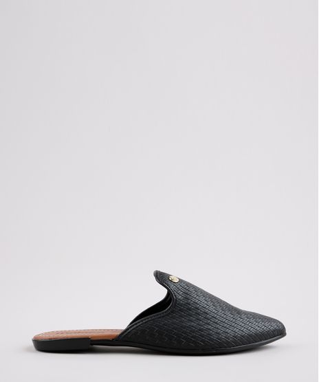 Mule-Feminino-Moleca-Bico-Fino-com-Textura-Preto-9760708-Preto_1