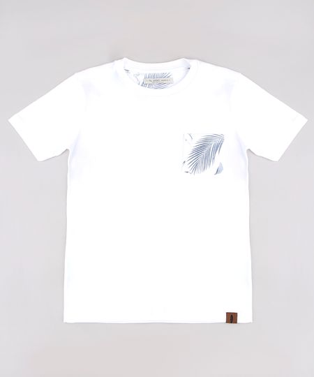 Camiseta-Infantil-com-Bolso-Estampado-de-Folhagem-Manga-Curta-Off-White-9758983-Off_White_1