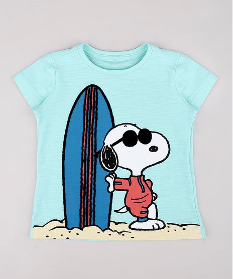 Camiseta-Infantil-Snoopy-Manga-Curta-Verde-Agua-9755821-Verde_Agua_1