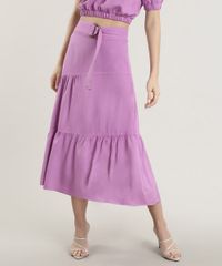 Saia-Feminina-Mindset-Midi-com-Babados-e-Cinto-Lilas-9825713-Lilas_1
