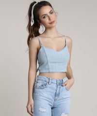 Top-Cropped-Jeans-Feminino-com-Amarracao-Decote-V-Azul-Claro-9753894-Azul_Claro_1