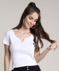 Blusa-Feminina-Basica-Canelada-com-Recorte-Manga-Curta-Decote-Redondo-Branca-9655747-Branco_1