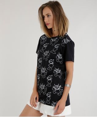 Blusa-Longa-Estampada-Gato-Felix-Preta-8557509-Preto_1