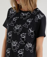 Blusa-Longa-Estampada-Gato-Felix-Preta-8557509-Preto_4