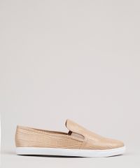 Tenis-Slip-On-Feminino-Via-Uno-Texturizado-Croco-Bege-9815400-Bege_1