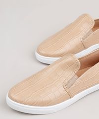 Tenis-Slip-On-Feminino-Via-Uno-Texturizado-Croco-Bege-9815400-Bege_2
