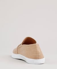Tenis-Slip-On-Feminino-Via-Uno-Texturizado-Croco-Bege-9815400-Bege_3