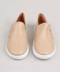 Tenis-Slip-On-Feminino-Via-Uno-Texturizado-Croco-Bege-9815400-Bege_4