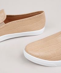Tenis-Slip-On-Feminino-Via-Uno-Texturizado-Croco-Bege-9815400-Bege_5