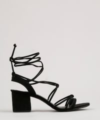 Sandalia-Feminina-Oneself-Salto-Medio-em-Suede-com-Tiras-e-Amarracao-Preta-9805964-Preto_1