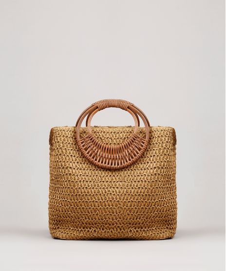Bolsa-Feminina-Grande-com-Palha-e-Alca-Transversal-Bege-9632525-Bege_1