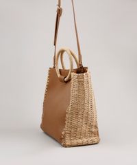 Bolsa-Feminina-Shopper-Grande-com-Palha-Marrom-9637364-Marrom_3