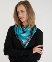 Lenco-Estampado-de-Arabescos-Verde-Agua-8471734-Verde_Agua_2