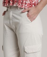 Calca-de-Sarja-Feminina-Jogger-Cargo-Cintura-Media-Kaki-Claro-9758589-Kaki_Claro_4