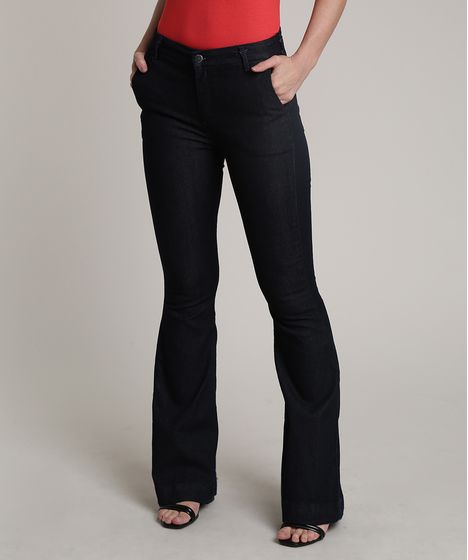 calças flare jeans feminina