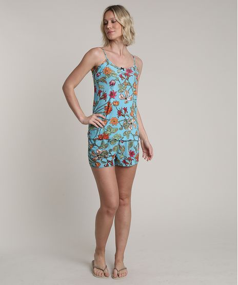 Short-Doll-Feminino-Estampado-Floral-Alca-Fina-Verde-Agua-9704149-Verde_Agua_1