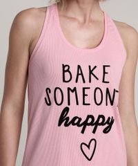 Camisola-Feminina-Canelada--Bake-Someone-Happy--Sem-Manga-Rosa-9626330-Rosa_4