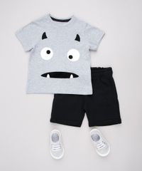 Camiseta-Infantil-Halloween-Monstro-Manga-Curta-Cinza-Mescla-9702933-Cinza_Mescla_3