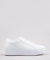 Tenis-Feminino-Oneself-Flatform-com-Recorte-e-Textura-de-Cobra-Branco-9698012-Branco_1