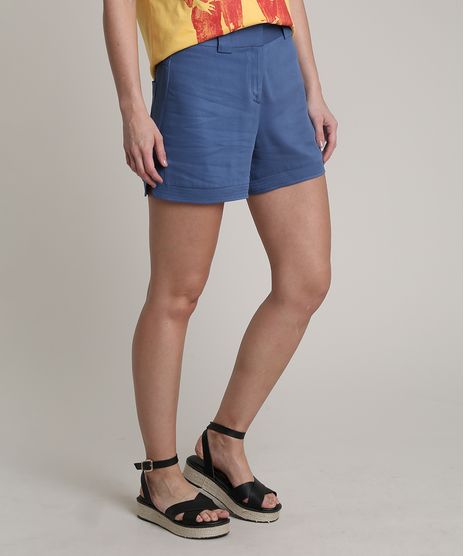 Short-Feminino-com-Bolsos-e-Pespontos-Azul-9643844-Azul_1