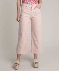 Calca-de-Sarja-Feminina-Pantacourt-Cintura-Super-Alta-Rose-9695003-Rose_1