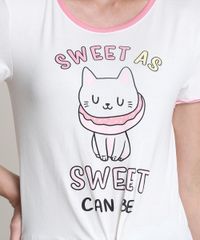 Pijama-Feminino-Gato--Sweet-as-Sweet-Can-Be--com-No-Manga-Curta-Off-White-9638662-Off_White_3