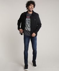 Camiseta-Masculina--Barber-Shop--Manga-Curta-Gola-Careca-Cinza-Mescla-Escuro-9780497-Cinza_Mescla_Escuro_3