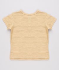 Camiseta-Infantil-Texturizada-com-Bolso-Manga-Curta-Gola-Portuguesa--Bege-9760202-Bege_2