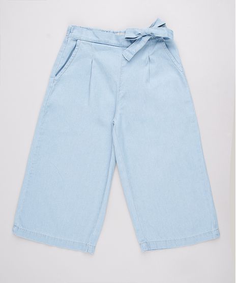 Calca-Jeans-Infantil-Pantalona-com-Laco-e-Bolsos-Azul-Claro-9748593-Azul_Claro_1
