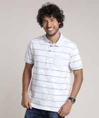 Polo-Masculina-Comfort-Listrada-Floral-com-Bolso-Manga-Curta-Branca-9739202-Branco_1
