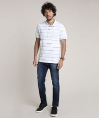 Polo-Masculina-Comfort-Listrada-Floral-com-Bolso-Manga-Curta-Branca-9739202-Branco_3